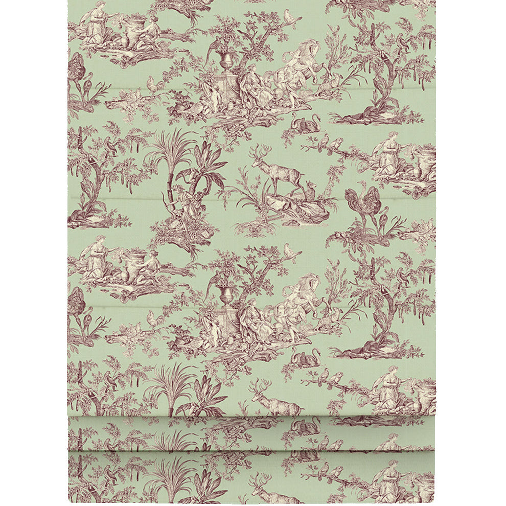 Toile naturaleza granate y verde