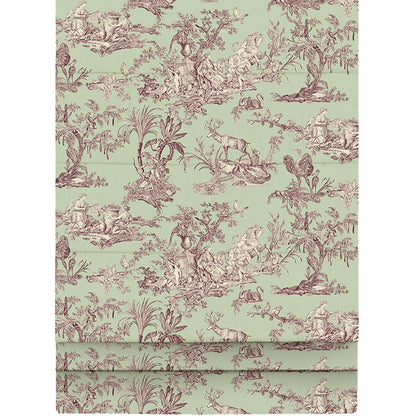 Toile naturaleza granate y verde