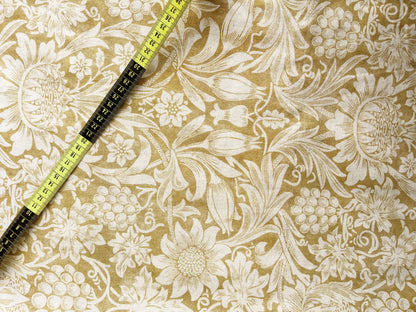 Floral y rayas mostaza