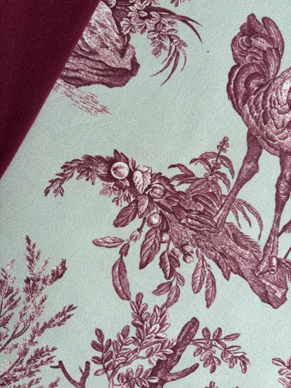 Toile naturaleza granate y verde
