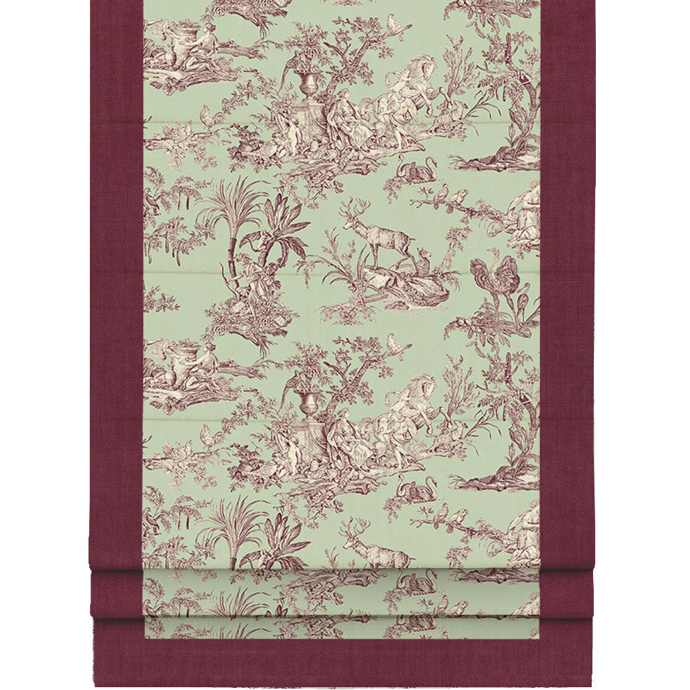 Toile naturaleza granate y verde