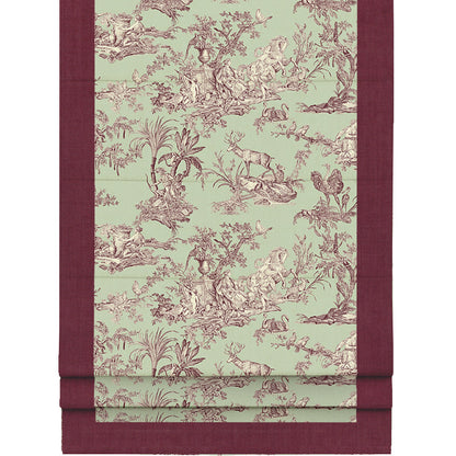 Toile naturaleza granate y verde