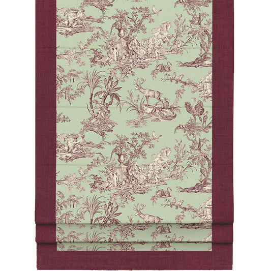 Toile naturaleza granate y verde