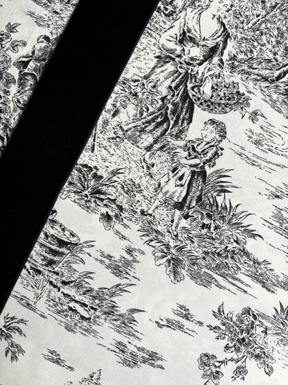 Toile de jouy negro