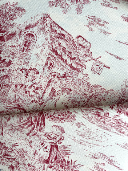Toile de jouy rojo